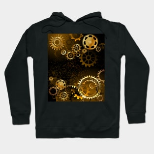 Background with gears ( Steampunk ) Hoodie